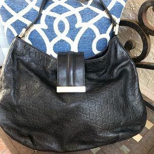 Authentic Gucci Embossed Hobo Bag